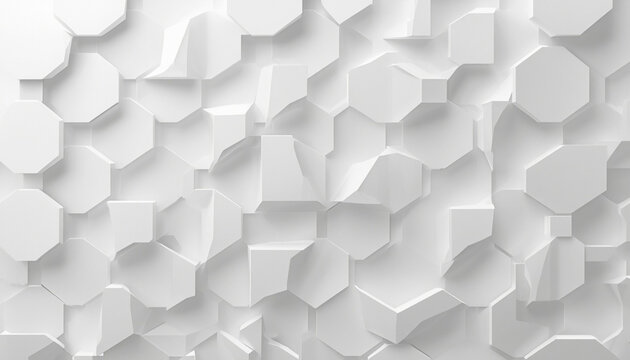 White Hexagon Honeycomb Tile Geometric Minimal Architecture Banner
