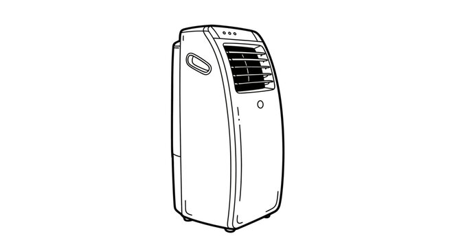 Portable air conditioning unit illustration.