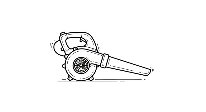 Electric leaf blower tool for outdoor cleaning tasks.