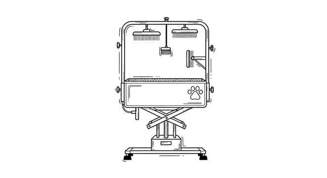 Industrial weighing scale with digital display and platform.
