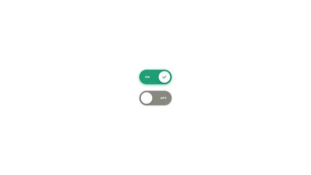 Minimalist toggle switch interface elements for mobile applications and web design.