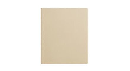 Fototapeta premium Blank beige hard cover book template for design mockup isolated on transparent background