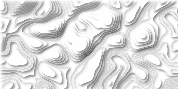 Black and white lines seamless Topographic map patterns, topography line map. Topography grid contour map on white background, Topographic contour lines map seamless pattern.