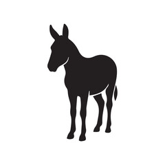 Fototapeta premium donkey silhouette vector