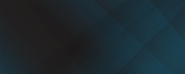 Obraz premium Abstract dark background with subtle teal blue overlapping geometric shapes. Minimalist elegant cyan gradient line texture vector illustration template for premium corporate banner.