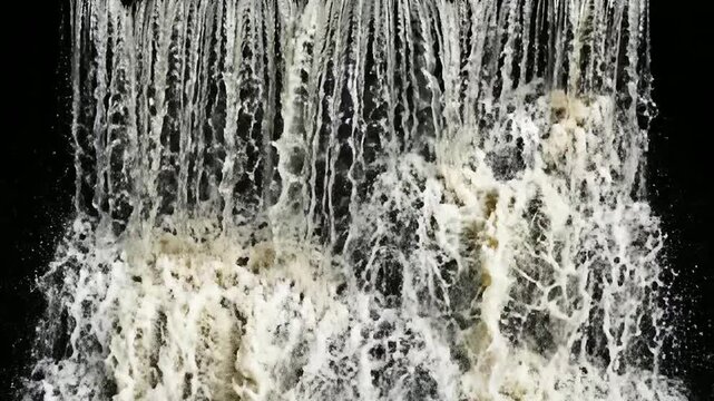 Cascading Waterfall with Thundering Flow and Mist