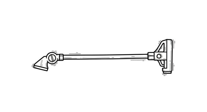 Black and white line drawing of a vacuum cleaner.