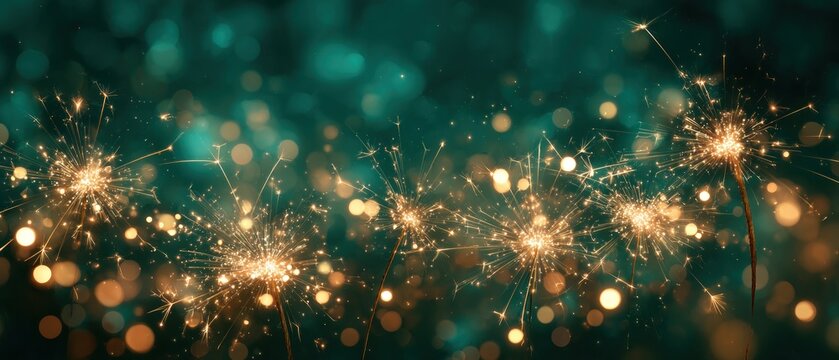 Sparklers in bokeh background