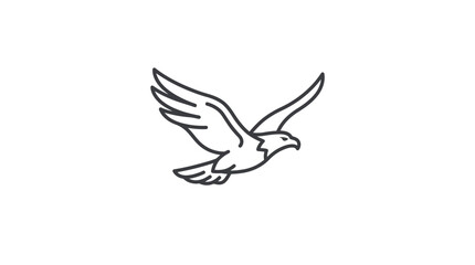 Obraz premium Bird in flight with outstretched wings.