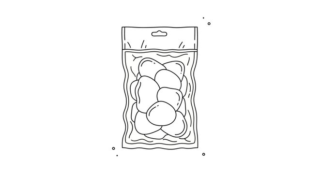 Clear plastic bag filled with round bread rolls.