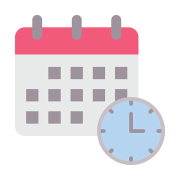 Deadline Calendar Isolated Vector Icon. 
