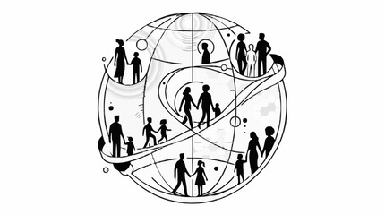 Obraz premium Global community and family connections around the world