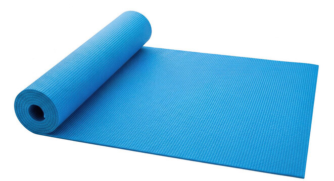 Blue bubble wrap insulation roll for construction isolated on transparent background