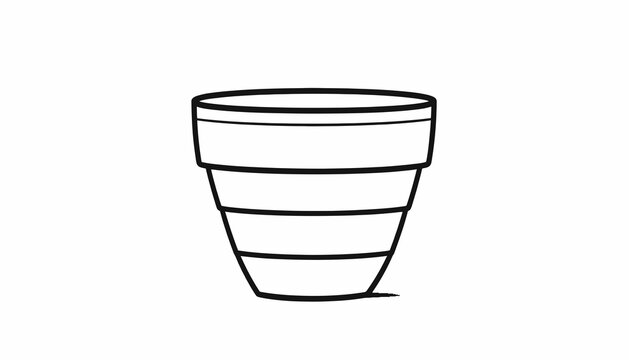 Simple line drawing of a pot.