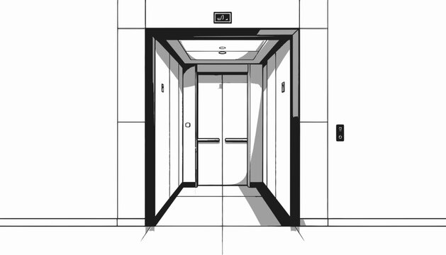 Interior Design Elevator Shaft Blueprint.