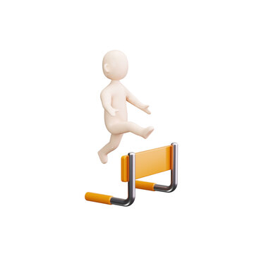 hurdles 3d render icons