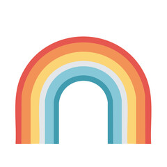 Fototapeta premium Colorful rainbow arch vector illustration