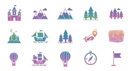 Adventure and Travel Icon Set © huhiyart
