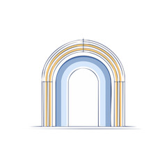 Fototapeta premium Minimalist Arched Doorway Vector Illustration