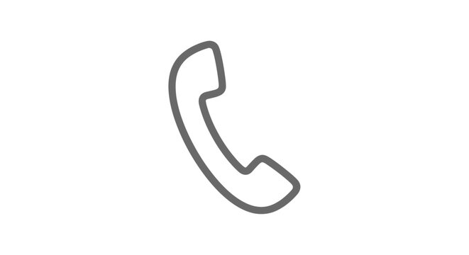Telephone receiver icon simple line.
