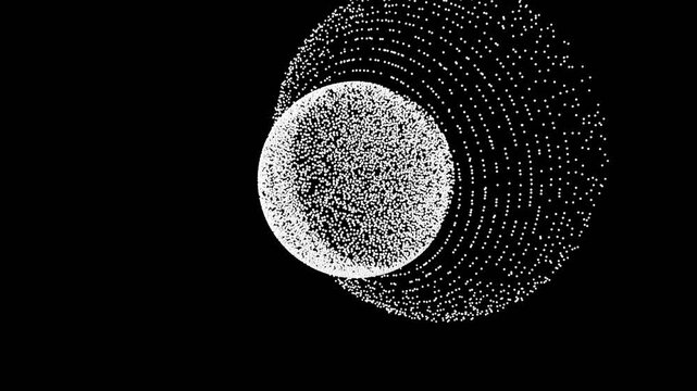 Puffed: Sphere Particle Network geometry shape object landscape abstract formation generative animation art generative technology Design Motion