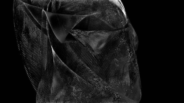 Puffed: Fabric Particle Network geometry shape object landscape abstract formation generative animation art generative technology Design Motion