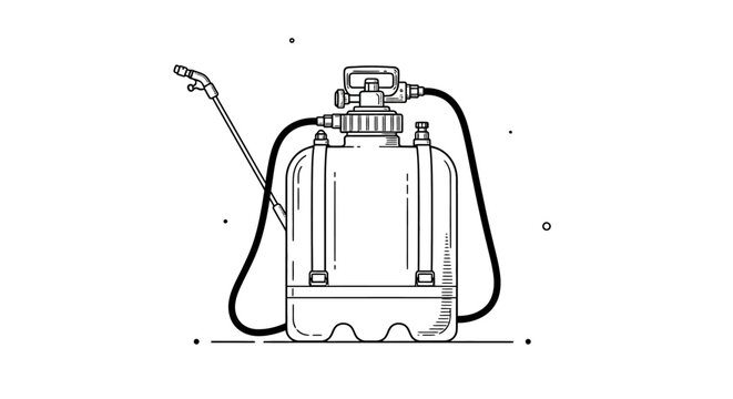 Backpack sprayer for gardening and pest control.