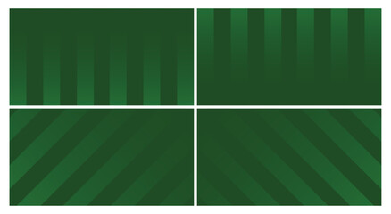 Green Soccer Field Grass Pattern Collection with Vertical and Diagonal Turf Stripe Backgrounds © alphabeticmind