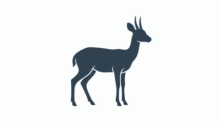 Fototapeta premium Gazelle silhouette standing in side profile view