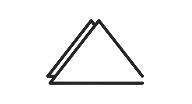 Triangle Shape Icon Symbol Design.