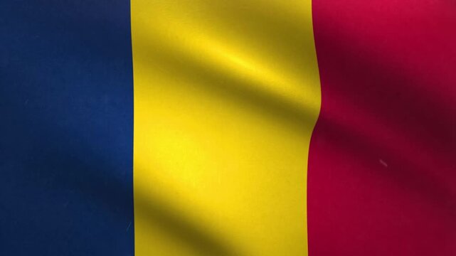 Chad Flag Waving Seamless Loop