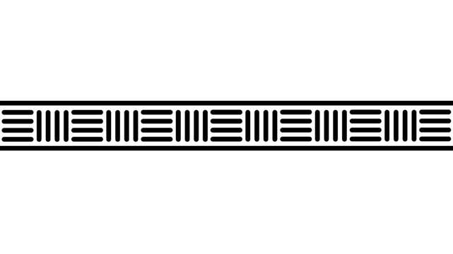 A single horizontal striped border strip positioned at the bottom edge of an otherwise blank white panel