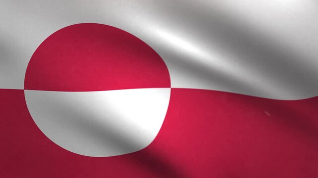 Greenland Flag Waving Seamless Loop