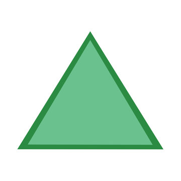 Green Equilateral Triangle Vector Shape
