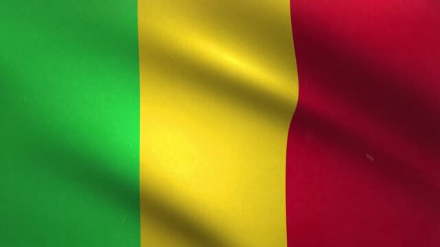 Mali Flag Waving Seamless Loop