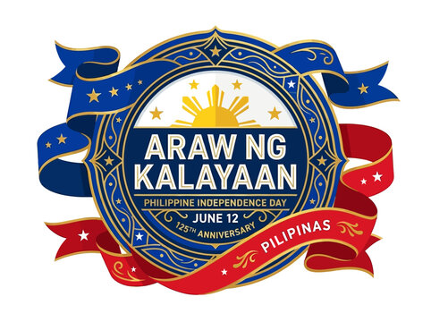 Araw ng kalayaan philippine independence day anniversary emblem