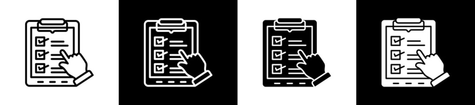 Verify Icon In Outline And Glyph Styles With Black And White Variations