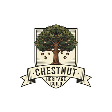 Chestnut Heritage Guild tree emblem logo.