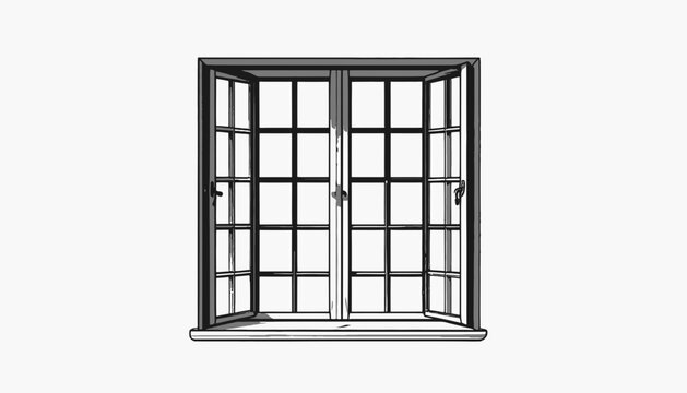 Large Double Hinged Window Frame.