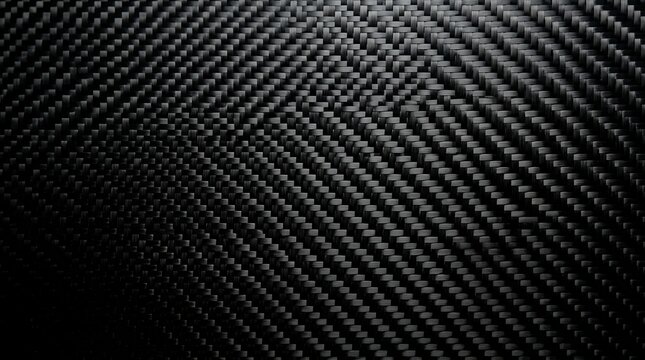Dark black carbon fiber texture with diagonal weave pattern