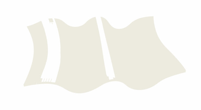 Soft beige animal hide with white stripes on white
