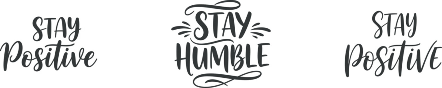 Inspirational quotes typography set