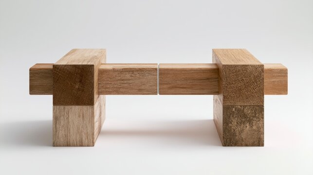 Wooden Toy Bridge Structure: An intricate wooden toy bridge structure, crafted from interlocking blocks, stands as a testament to simple yet clever design.