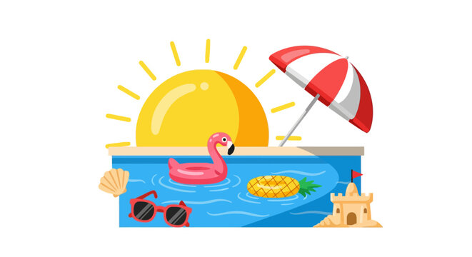 Inflatable pink flamingo pool float toy.