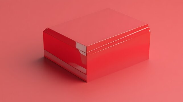 Open red stapler on pink background minimalist office supply still life