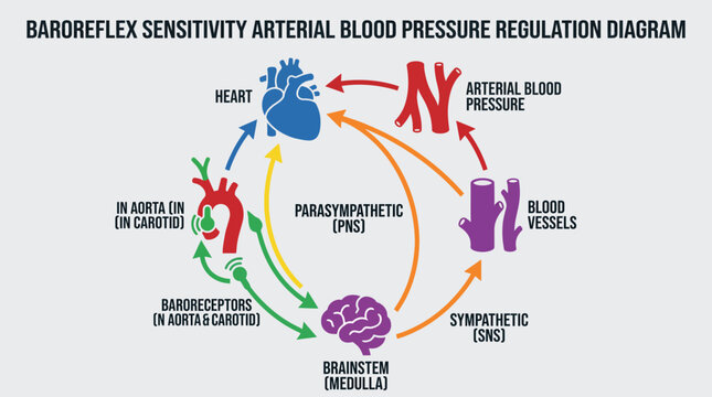 Baroreflex Sensitivity Arterial Blood Pressure Regulation Diagram