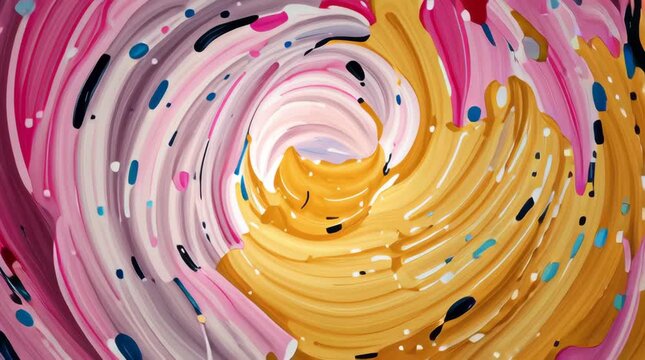 Abstract Watercolor Tunnel of Paint Dripping Motion Stock Video in 4k