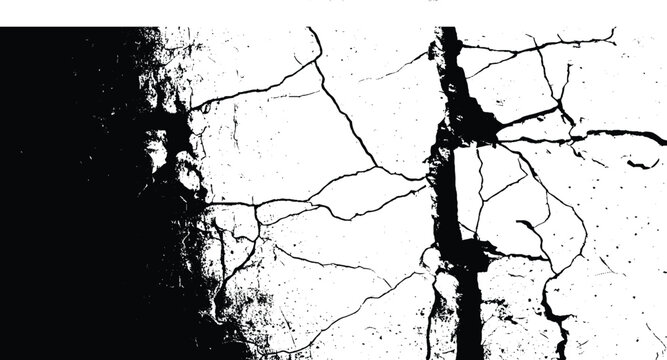 Graphic design element featuring abstract fractured lines. Fractured stone surface texture vector graphic element.