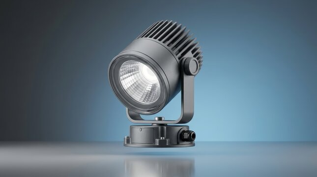 Industrial adjustable downlight 3D render precision engineered directional ceiling lighting fixture flexible illumination system for industrial commercial facilities
