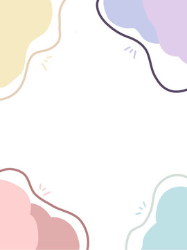 Modern pastel abstract background featuring soft organic shapes